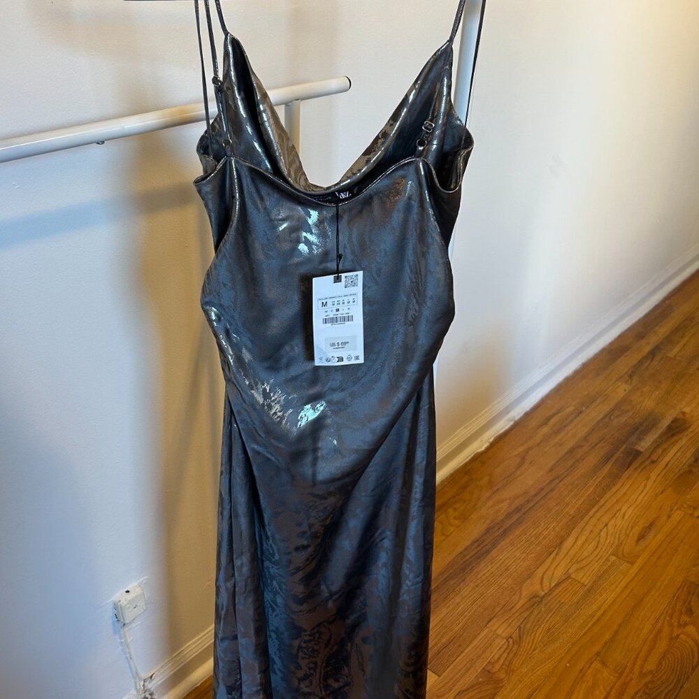 Zara Silver Dress - Picture 3 of 4